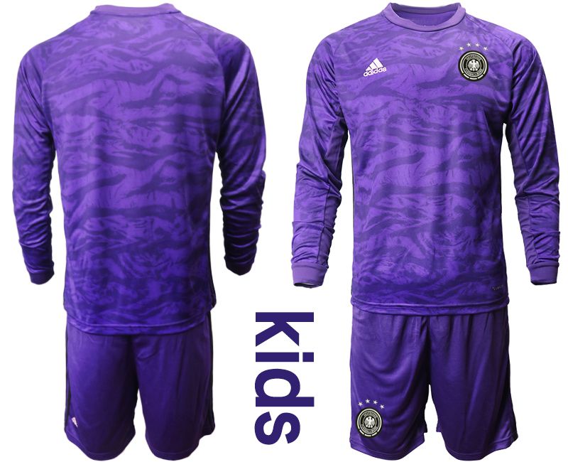 Youth 2019-2020 Season National Team Germany purple long sleeved Goalkeeper Soccer Jersey->->Soccer Country Jersey